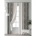 Комплект штор Comfy way Форнерс - 201 - 240 см CW709201240-240 на шторной ленте 240x150 см цвет белый