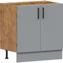 Напольный шкаф Лайм Алькона 80x86x57.6 см ЛДСП цвет серый