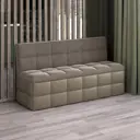Скамья Трия Домино 236285 151x82x58 см велюр цвет кожзам светло-коричневый/велюр мокко светлый