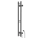 Полотенцесушитель электрический Mixline 155x1200 мм 103 Вт с терморегулятором прямой цвет графит