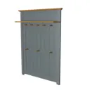 Вешалка настенная Пенни 8 крючков 100x135x20 см цвет серый/антик