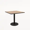 Стол квадратный Alsav CUBE14 80x80 см ЛДСП цвет teakwood/черный