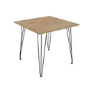 Стол квадратный Alsav ELEGANT37 80x80 см ЛДСП цвет teakwood/черный