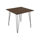 Стол квадратный Alsav ELEGANT38 80x80 см ЛДСП цвет брауни/черный