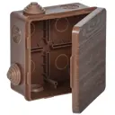 Распределительная коробка открытая Iek 100x100x50 мм 8 вводов IP54 цвет коричневый