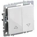Выключатель жалюзи встраиваемый Iek Brite BR-V15-0-10-K01 1 клавиша цвет белый