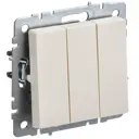 Выключатель встраиваемый Iek Brite BR-V30-0-10-K10 3 клавиши цвет бежевый