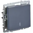 Выключатель встраиваемый Iek Brite BR-V10-1-10-K35 1 клавиша с подсветкой цвет маренго