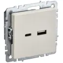 Розетка USB встраиваемая Iek Brite BR-U22-018-K10 цвет бежевый