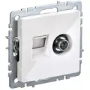 Розетка встраиваемая Iek Brite BR-AK20-1-K01 цвет белый