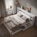 Кровать Ruhome24 Виктория 260x110x233 см лдсп цвет белая шагрень