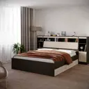 Кровать Ruhome24 Виктория 260x110x233 см лдсп цвет венге/дуб