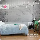 Фотообои флизелиновые Barton wall Лофт-Кирпич-Лампочки 600x270 см M21106