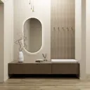 Зеркало для ванной Fixsen FX-3090G с подсветкой LED овальное 50x90 см золото-сатин