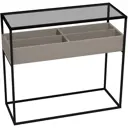 Консоль Калифорния 2098891104 мебель 90x80.5x35 см Металл и стекло цвет серый, черный