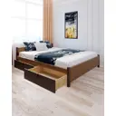 Кровать Solarius Классика с 2 ящиками 170x63x210 см дерево с реечным основанием цвет коричневый/венге
