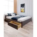 Кровать Solarius Классика с 4 ящиками 170x63x210 см дерево с реечным основанием цвет темно-серый/венге