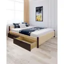 Кровать Solarius Классика с 4 ящиками 150x63x210 см дерево с реечным основанием цвет бежевый/венге