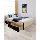 Кровать Solarius Классика 130x63x200 см дерево со сплошным основанием цвет бежевый/черный оникс