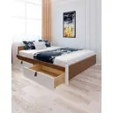 Кровать Solarius Классика 190x63x210 см дерево с реечным основанием цвет коричневый/белый
