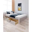 Кровать Solarius Классика 130x63x210 см дерево с реечным основанием цвет светло-серый/белый