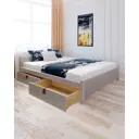 Кровать Solarius Классика 130x63x200 см дерево со сплошным основанием цвет светло-серый/платиновый