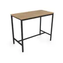 Стол барный прямоугольный Alsav Престо206 120x120 см лдсп цвет teakwood/черный