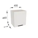 Навесной шкаф Глетчер Сурская мебель 40x46x31.8 см ЛДСП цвет белый