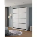 Шкаф-купе Клевер Атина с 2 дверями 240x190х58 см 6 полок ЛДСП цвет белый/лофт