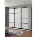 Шкаф-купе Клевер Атина с 3 дверями 240x270х65 см 9 полок ЛДСП цвет белый/лофт