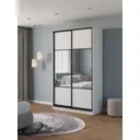 Шкаф-купе Клевер Атина с 2 дверями 240x120х50 см 6 полок ЛДСП цвет белый/лофт комбинированный