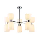 Люстра на штанге Ambrella light High Lh56083 10 ламп 40 м² цвет хром/белый матовый