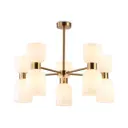 Люстра на штанге Ambrella light High Lh56093 10 ламп 40 м² цвет белый матовый/латунь