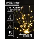 Светильник в грунт Luazon lighting 9424100 на солнечных батареях 45 см цвет разноцветный теплый белый (желтый) свет