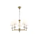 Люстра подвесная Ambrella light High Ambr_lh71021 5 ламп 23 м² цвет белый/латунь