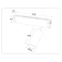Трековый светильник спот светодиодный Ambrella Light Gl1233 24 Вт магнитный регулируемый белый свет цвет черный
