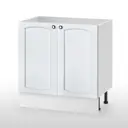 Кухонный шкаф напольный Мебельный двор Питерские кухни 80x85x50 см ЛДСП цвет белый