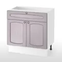 Кухонный шкаф напольный Мебельный двор Питерские кухни ЛДСП 80x85x50 см цвет фиолетовый