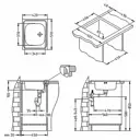 Мойка для кухни Alveus Basic 30 51x42 см глубина чаши 15.5 см нержавеющая сталь aisi 304 цвет нержавеющая сталь, матовая