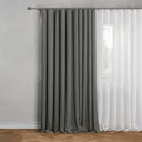 Штора на ленте со скрытыми петлями Kreaforta Sawan 150x300 см цвет темно-серый