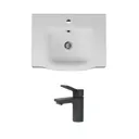 Раковина накладная Am.pm M80WCC0652WG-F85A02122 прямоугольная 65 см цвет черный/белый