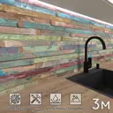 Стеновая панель Фартукофф ФФ - 366 300x60x0.1 см ПВХ цвет разноцветный