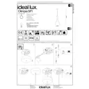 Светильник подвесной Ideal lux Olimpia 013244 1 лампа 5 м² цвет белый