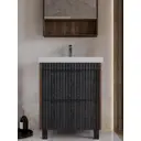 Тумба для ванной Storys Луи 50 см 2 ящика напольная цвет серый-коричневый под раковину