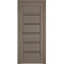 Комплект межкомнатной двери VFD Atum pro x28 остеклённая 200x60см Шпон цвет Brun oak (black gloss) с коробом и наличниками