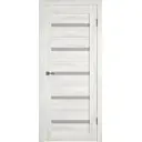 Комплект межкомнатной двери VFD Atum х7 остеклённая 200x60см Шпон цвет Nord vellum (white cloud) с коробом и наличниками