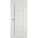 Комплект межкомнатной двери VFD Atum х9 остеклённая 200x60см Шпон цвет Shimmer (Bianco) white cloud с коробом и наличниками