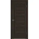 Комплект межкомнатной двери VFD Atum х16 остеклённая 200x60см Шпон цвет Венге (ультра черное) с коробом и наличниками