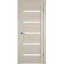 Комплект межкомнатной двери VFD Atum х7 остеклённая 200x60см Шпон цвет капучино с коробом и наличниками