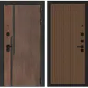 Дверь входная Лабиринт Кармина правый 205x96см цвет орех американский с патиной/дуб кантри темный с панелью П29